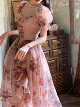 Summer Elegant Party Fairy Dress Woman Casual Beach Style Floral Midi Dress Fashion Korean Dress Female Ruffles Vintage Y2k